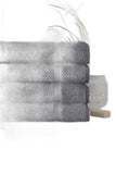 Set of Four Dark Gray Chevron Turkish Cotton 54" X 27" Bath Towels