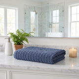Set of Three Light Gray Geometric Turkish Cotton Towel Set