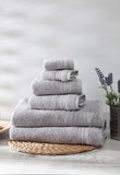 Set of Six Light Gray Turkish Cotton Towel Set