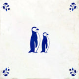 7" x 7" Blue Vinyl Arabesque Peel And Stick Removable Tiles