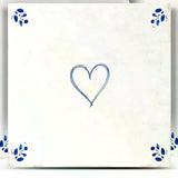 7" x 7" Blue Vinyl Arabesque Peel And Stick Removable Tiles