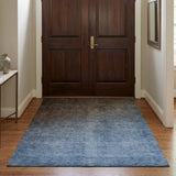 3' X 5' Chocolate And Taupe Ombre Shag Washable Area Rug With UV Protection