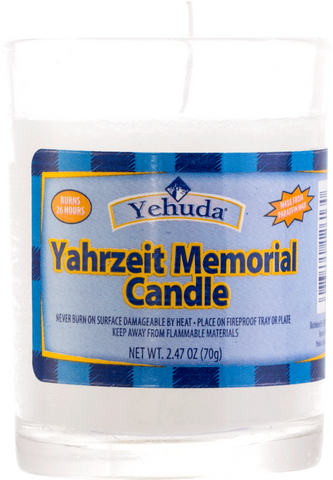 YEHUDA MEMORIAL CANDLE ( 24 X 1 EACH )