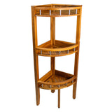 11" Brown Solid Wood Bathroom Shelves