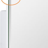 16" White Plastic Floating Single Door Bathroom Vanity And Medicine Cabinet With Mirror