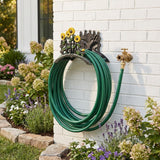 7" Yellow Black And Green Iron Sunflowers Garden Hose Hanger