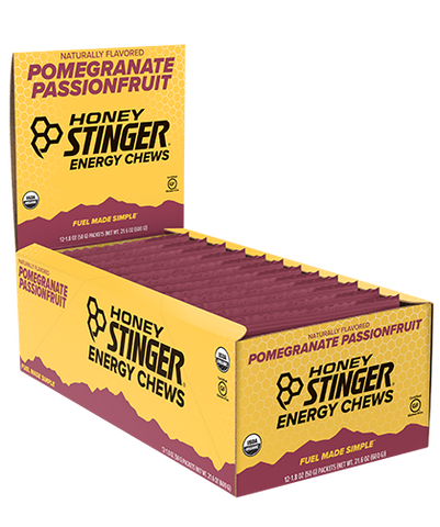 Honey Stinger Organic Pomegranate Passionfruit Chews  (12x1.8 OZ)