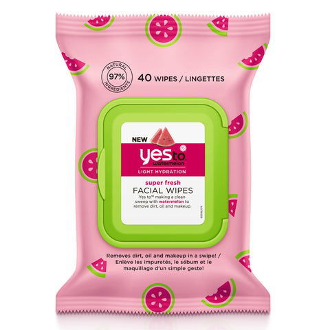 YES TO FACE WIPES WTRMLN ( 3 X 40 CT   )