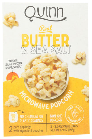 QUINN BTR/SEA SALT PCORN ( 6 X 6.9 OZ   )