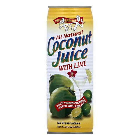 Amy & Brian Coconut Juice With Lime (12x17.5 Oz)