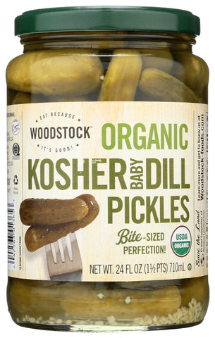 Woodstock Baby Kosher Dill Pickles (6x24 Oz)