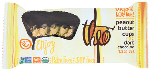 Theo Chocolate Dark Chocolate, Peanut Butter Cups (12x1.3 OZ)