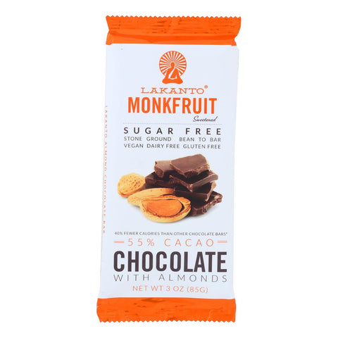 LAKAN SF CHOC W/ALMONDS ( 8 X 3 OZ   )