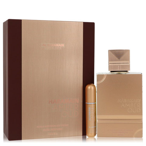 Al Haramain Amber Oud Gold Edition Extreme by Al Haramain - Gift Set 6.7 oz 6.7 Pure Perfume Spray + 0.34 oz Refillable Spray