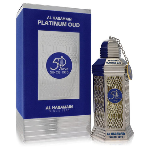 Al Haramain 50 Years Platinum Oud by Al Haramain - Eau De Parfum Spray (Unisex) 3.3 oz
