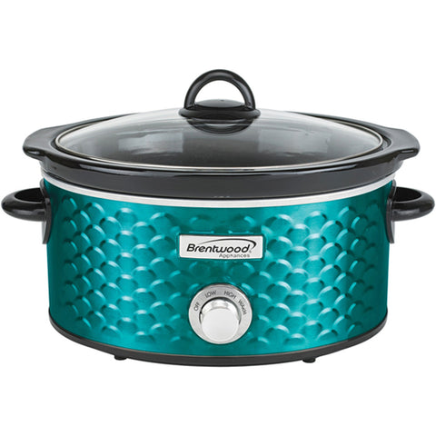 4.5QT SLOW CKER SCLP BLU