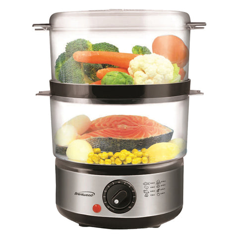 2 TIER FOOD STMR BLK