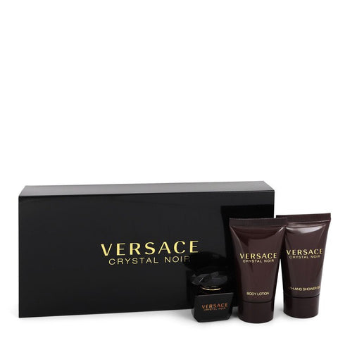 Crystal Noir by Versace - Gift Set -- .17 oz Mini EDT + .8 oz Shower Gel + .8 oz Body Lotion