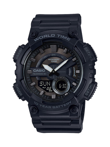 Casio Men's 'CLASSIC' Quartz Stainless Steel and Resin Casual Watch