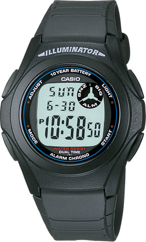 Casio Men's 'Classic' Quartz Resin Casual Watch, Color:Black (Model: F-200W-1ACF)
