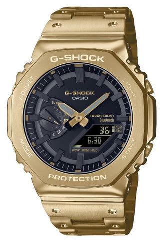 Casio G-Shock Solar Power Bluetooth Men's Gold Stainless Steel Watch