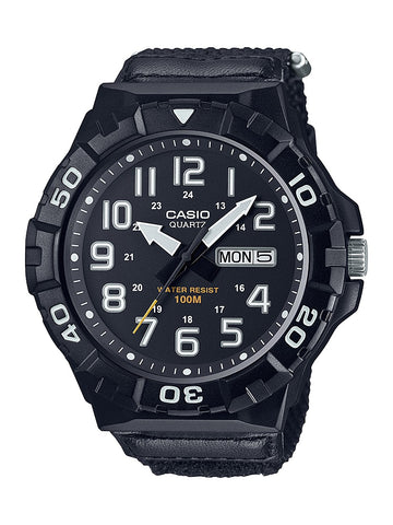 Casio Men's MRW210HB-1BV Outdoor Analog Black Nylon Watch