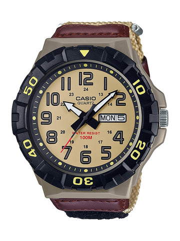 Casio Men's MRW210HB-5BV Outdoor Analog Tan Nylon Watch