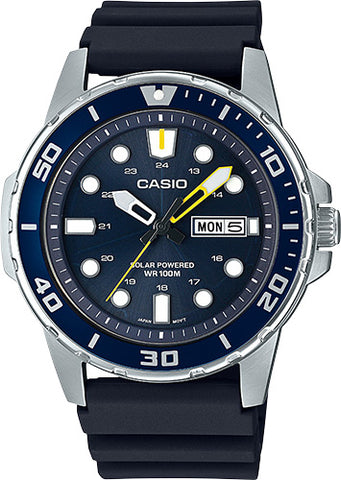 Casio Men's Stainless Steel Quartz Blue Dial Watch