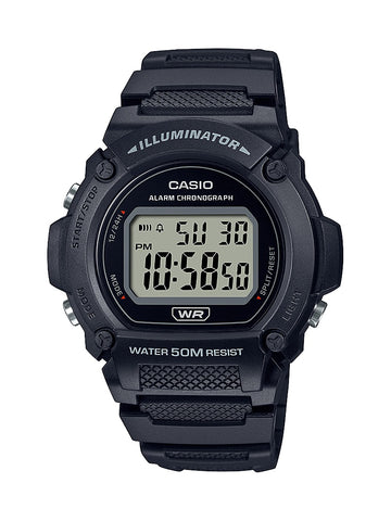 Casio Men's W219H-1AV Heavy Duty Digital Black Resin Sport Watch