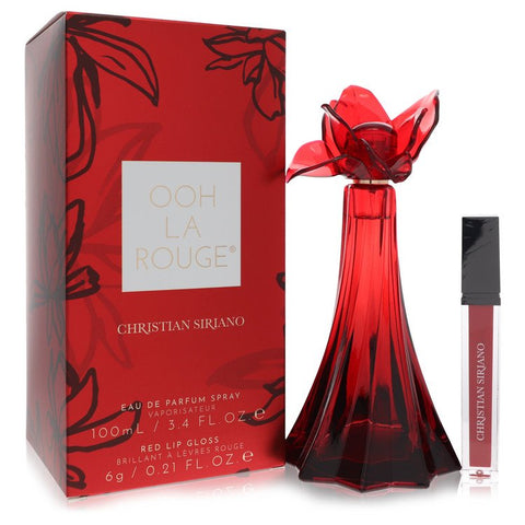 Christian Siriano Ooh La Rouge by Christian Siriano - Eau De Parfum Spray + 0.21 oz Red Lip Gloss 3.4 oz