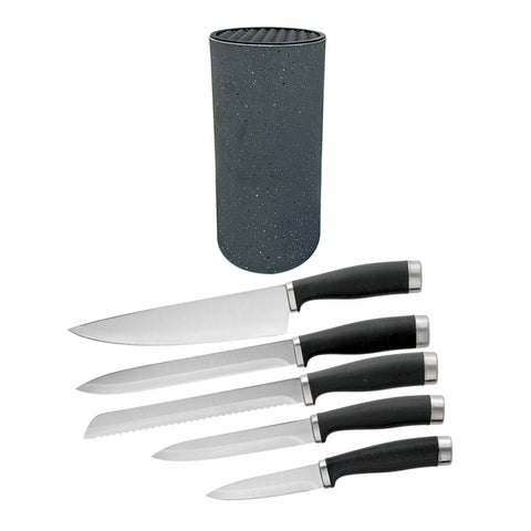6PC SS KNIFE SET W/HOLDR