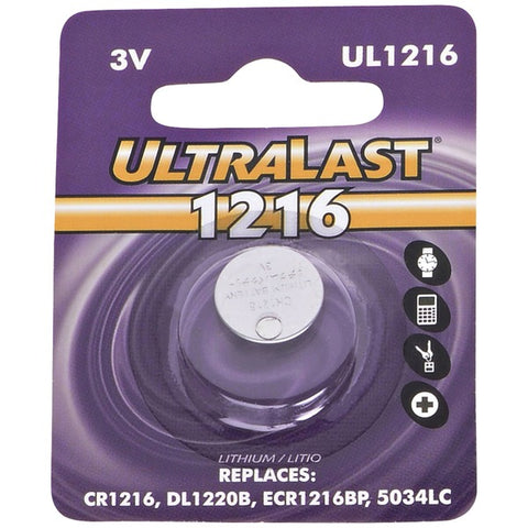 3V LITH COIN BATTERY 558 UL1216 CR1216 Lithium Coin Cell Battery