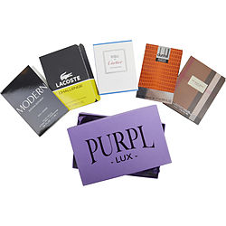 Purpl Lux Subscription Box For Men By  $burberry London - $eau De Cartier Vetiver Bleu - $lacoste Challenge - $dunhill P