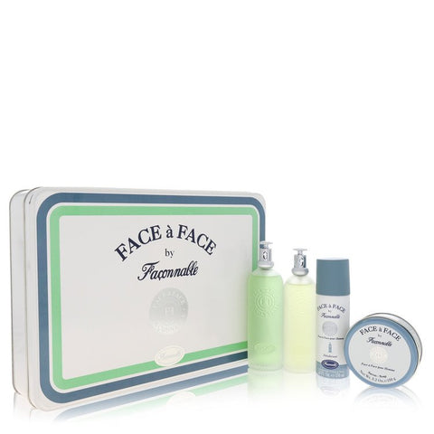 Face A Face by Faconnable - Gift Set -- 5 oz Eau De Toilette Spray + 5 oz Deodorant Spray + 3.3 oz After Shave + 5 oz Soap