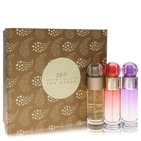 perry ellis 360 by Perry Ellis - Gift Set -- 1 oz Perry Ellis 360 EDT Spray + 1 oz Perry Ellis 360 Coral EDP Spray + 1 oz Perry Ellis 360 Purple EDP Spray