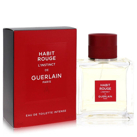 Habit Rouge L'instinct by Guerlain - Eau De Toilette Intense Spray 1.6 oz