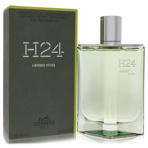 Hermes H24 Herbes Vives by Hermes - Eau De Parfum Refillable Spray 3.4 oz