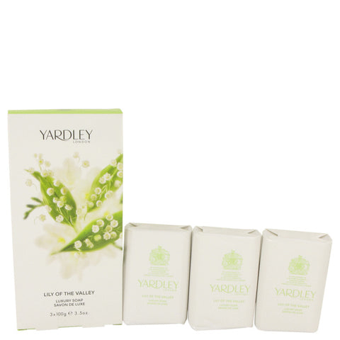 Lily of The Valley Yardley by Yardley London - 3 x 3.5 oz Soap 3.5 oz
