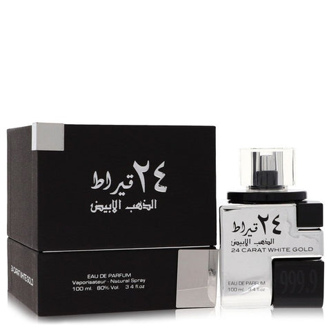 Lattafa 24 Carat White Gold by Lattafa - Eau De Parfum Spray (Unisex) 3.4 oz