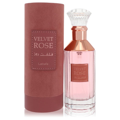 Lattafa Velvet Rose by Lattafa - Eau De Parfum Spray (Unisex) 3.4 oz