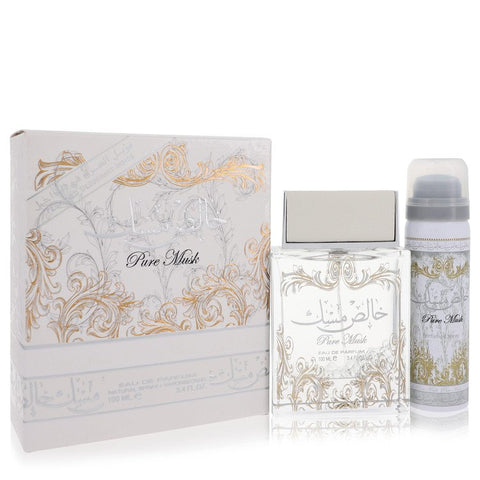 Lattafa Pure Khalis Musk by Lattafa - Eau De Parfum Spray Plus 1.7 Deodorant 3.4 oz