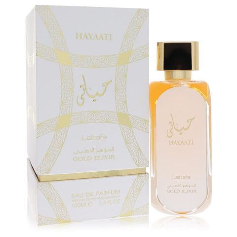 Lattafa Hayaati Gold Elixir by Lattafa - Eau De Parfum Spray (Unisex) 3.4 oz