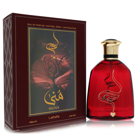 Lattafa Muna by Lattafa - Eau De Parfum Spray (Unisex) 3.4 oz