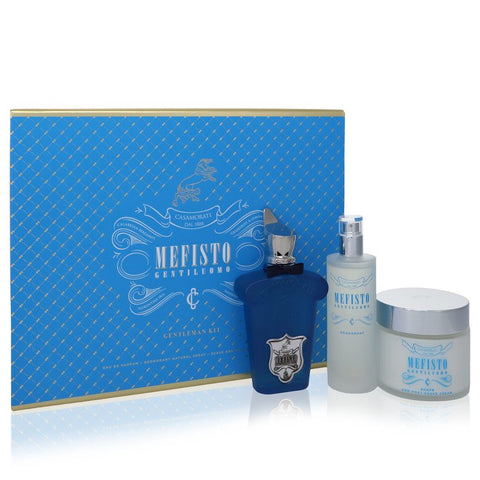 Mefisto Gentiluomo by Xerjoff - Gift Set -- 3.4 oz Eau De Parfum Spray + 3.4 oz Deodorant Spray + 6.7 oz Shave and Post Shave Cream
