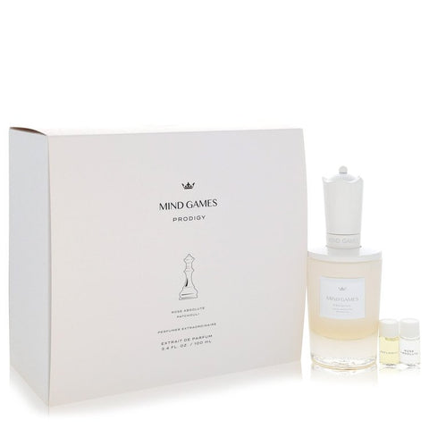 Mind Games Prodigy by Mind Games - Gift Set -- 3.4 Extrait De Parfum Spray + Two .10 Mini Extract + Testing papers