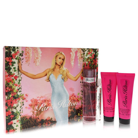 Paris Hilton by Paris Hilton - Gift Set -- 3.4 oz Eau De Parfum Spray + 3 oz Body Lotion + 3 oz Shower Gel + .34 oz  Mini EDP Spray