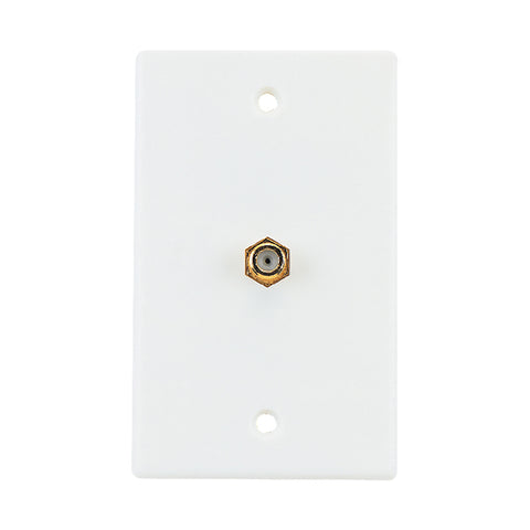 WALLPLATE COAX SNGL WHT