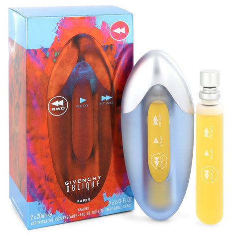 Oblique Rwd by Givenchy - Two 2/3 oz Eau De Toilette Spray Refills 2/3 oz