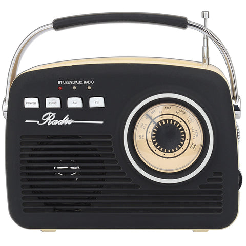 RETRO BT PORT RADIO BLK