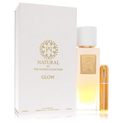 The Woods Collection Natural Glow by The Woods Collection - Eau De Parfum Spray (Unisex) With Mini Refillable Spray 3.4 oz